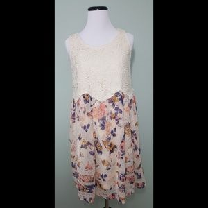 Xhilaration Lace and floral dress